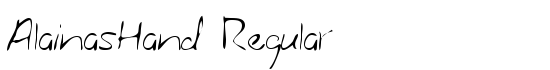 AlainasHand Regular - Download Thousands of Free Fonts at FontZone.net