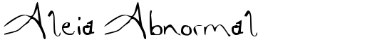 Aleia Abnormal - Download Thousands of Free Fonts at FontZone.net
