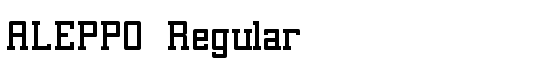 ALEPPO Regular - Download Thousands of Free Fonts at FontZone.net