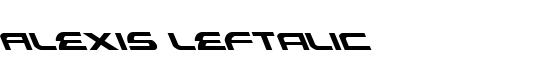 Alexis Leftalic - Download Thousands of Free Fonts at FontZone.net