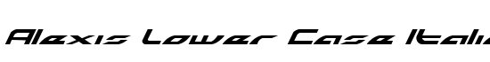 Alexis Lower Case Italic - Download Thousands of Free Fonts at FontZone.net