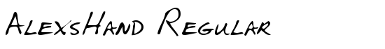 AlexsHand Regular - Download Thousands of Free Fonts at FontZone.net