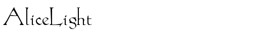 AliceLight - Download Thousands of Free Fonts at FontZone.net