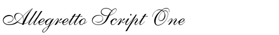 Allegretto Script One - Download Thousands of Free Fonts at FontZone.net