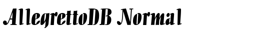 AllegrettoDB Normal - Download Thousands of Free Fonts at FontZone.net