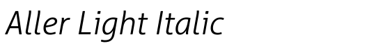Aller Light Italic - Download Thousands of Free Fonts at FontZone.net