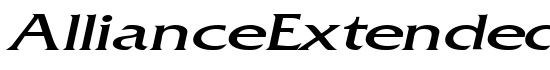 AllianceExtended-Italic - Download Thousands of Free Fonts at FontZone.net