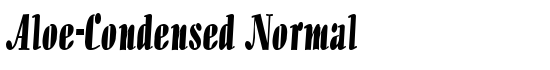 Aloe-Condensed Normal - Download Thousands of Free Fonts at FontZone.net