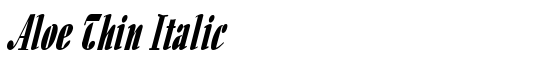 Aloe Thin Italic - Download Thousands of Free Fonts at FontZone.net