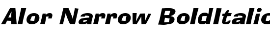 Alor Narrow BoldItalic - Download Thousands of Free Fonts at FontZone.net