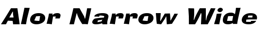 Alor Narrow Wide BoldItalic - Download Thousands of Free Fonts at FontZone.net
