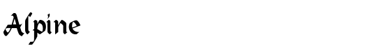Alpine - Download Thousands of Free Fonts at FontZone.net