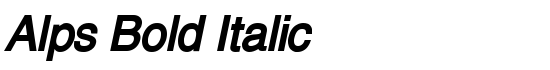 Alps Bold Italic - Download Thousands of Free Fonts at FontZone.net