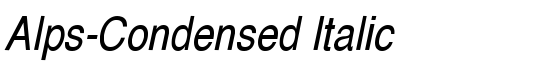 Alps-Condensed Italic - Download Thousands of Free Fonts at FontZone.net