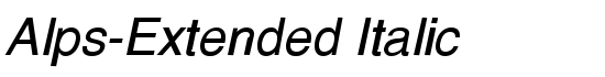 Alps-Extended Italic - Download Thousands of Free Fonts at FontZone.net