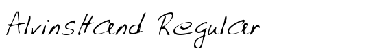 AlvinsHand Regular - Download Thousands of Free Fonts at FontZone.net