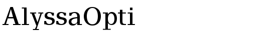 AlyssaOpti - Download Thousands of Free Fonts at FontZone.net