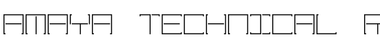 Amaya Technical Regular - Download Thousands of Free Fonts at FontZone.net