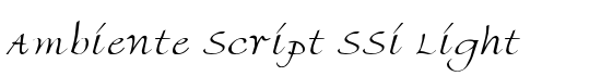 Ambiente Script SSi Light - Download Thousands of Free Fonts at FontZone.net