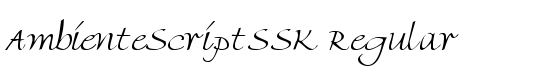 AmbienteScriptSSK Regular - Download Thousands of Free Fonts at FontZone.net