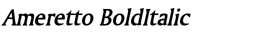 Ameretto BoldItalic - Download Thousands of Free Fonts at FontZone.net