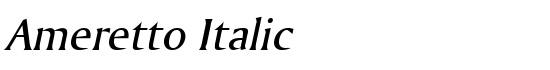 Ameretto Italic - Download Thousands of Free Fonts at FontZone.net