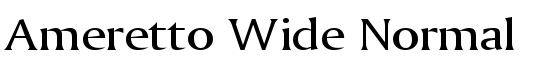 Ameretto Wide Normal - Download Thousands of Free Fonts at FontZone.net