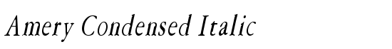 Amery-Condensed Italic - Download Thousands of Free Fonts at FontZone.net