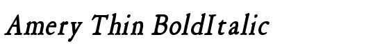 Amery Thin BoldItalic - Download Thousands of Free Fonts at FontZone.net