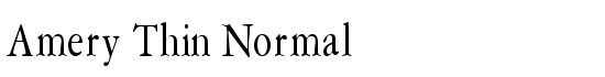 Amery Thin Normal - Download Thousands of Free Fonts at FontZone.net