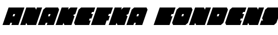 Anakefka Condensed Italic - Download Thousands of Free Fonts at FontZone.net