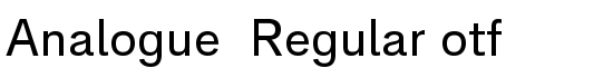 Analogue Regular - Download Thousands of Free Fonts at FontZone.net