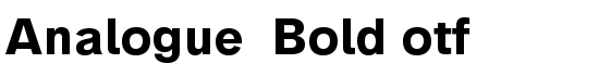 Analogue Bold - Download Thousands of Free Fonts at FontZone.net
