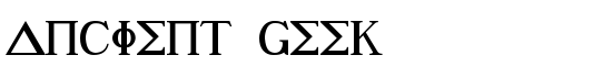 Ancient Geek - Download Thousands of Free Fonts at FontZone.net
