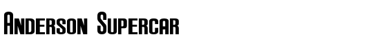 Anderson Supercar - Download Thousands of Free Fonts at FontZone.net