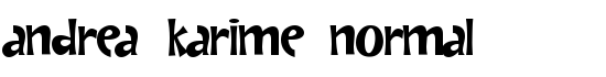 Andrea Karime Normal - Download Thousands of Free Fonts at FontZone.net