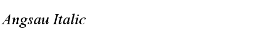 Angsau Italic - Download Thousands of Free Fonts at FontZone.net