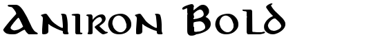 Aniron Bold - Download Thousands of Free Fonts at FontZone.net