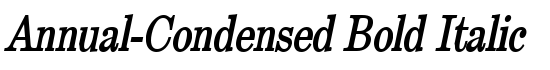 Annual-Condensed Bold Italic - Download Thousands of Free Fonts at FontZone.net
