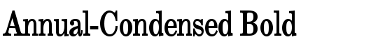 Annual-Condensed Bold - Download Thousands of Free Fonts at FontZone.net