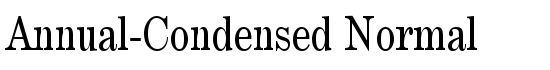 Annual-Condensed Normal - Download Thousands of Free Fonts at FontZone.net