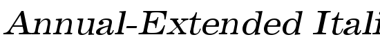 Annual-Extended Italic - Download Thousands of Free Fonts at FontZone.net