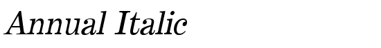 Annual Italic - Download Thousands of Free Fonts at FontZone.net