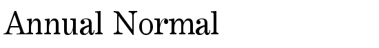 Annual Normal - Download Thousands of Free Fonts at FontZone.net