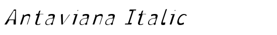 Antaviana Italic - Download Thousands of Free Fonts at FontZone.net