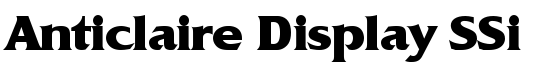 Anticlaire Display SSi - Download Thousands of Free Fonts at FontZone.net