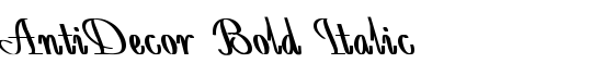 AntiDecor Bold Italic - Download Thousands of Free Fonts at FontZone.net