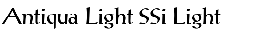 Antiqua Light SSi Light - Download Thousands of Free Fonts at FontZone.net