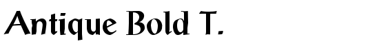 Antique Bold T. - Download Thousands of Free Fonts at FontZone.net