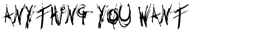 Anything You Want - Download Thousands of Free Fonts at FontZone.net
